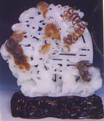 白玉《吉慶福壽》
